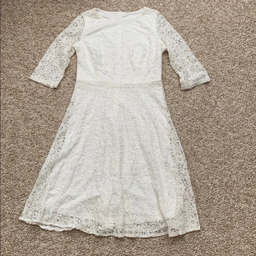 White lace dress